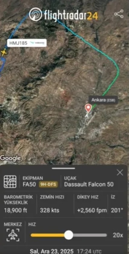 Falcon-50 tipi jet Ankara'da düştü! Libya Genelkurmay Başkanını taşıyordu